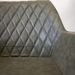 Industriële Eetkamerstoel Cara Groen - Kunstleder - Groen -Leen Bakker Winkel 1000051920 0101