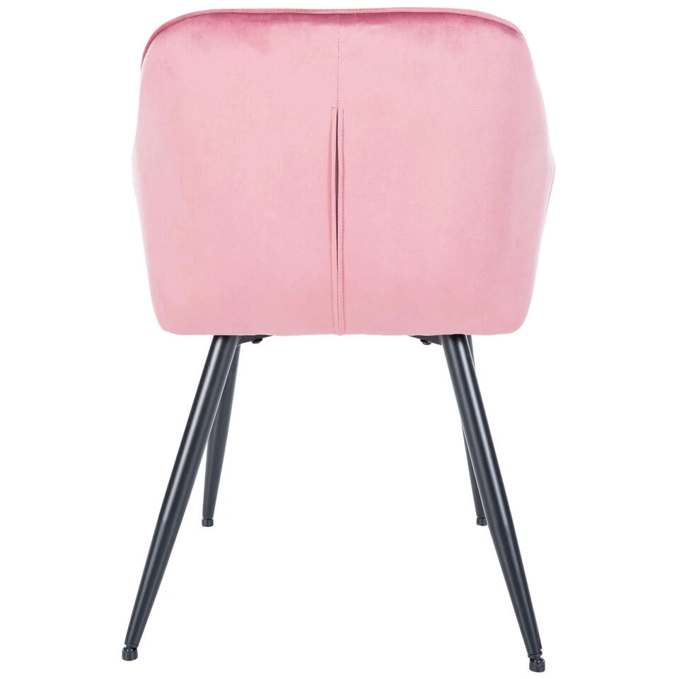 CLP Eetkamerstoel Cassis Fluweel Roze 6 CLP Eetkamerstoel Cassis Fluweel Roze - Afbeelding 4