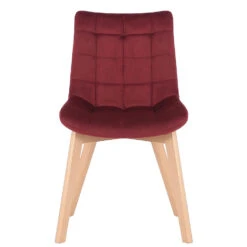 CLP Eetkamerstoel Passaic Fluweel Rood -Leen Bakker Winkel 1000053754 0101