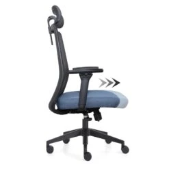 Bureaustoel Napoli Deluxe 4D - NEN-EN 1335 - Blauw -Leen Bakker Winkel 1000055697 0102