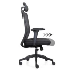 Bureaustoel Napoli Deluxe 4D - NEN-EN 1335 - Zwart -Leen Bakker Winkel 1000055700 0102