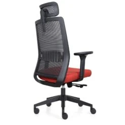 Bureaustoel Napoli Deluxe 4D - NEN-EN 1335 - Rood -Leen Bakker Winkel 1000055737 0103