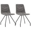VidaXL Eetkamerstoelen 2 St Kunstleer Donkerbruin 1 VidaXL Eetkamerstoelen 2 St Kunstleer Donkerbruin -Leen Bakker Winkel 1000057823