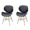 VidaXL Eetkamerstoelen 2 St Gebogen Hout En Kunstleer -Leen Bakker Winkel 1000057826