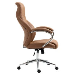 Clp Bureaustoel Wigan Leder Licht Bruin -Leen Bakker Winkel 1000059670 0102