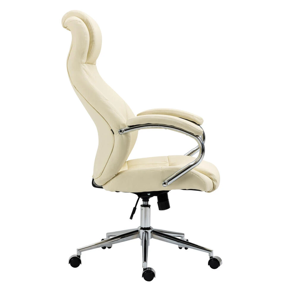 Clp Bureaustoel Salford Leder Crème 5 Clp Bureaustoel Salford Leder Crème - Afbeelding 3