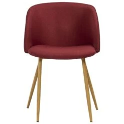 VidaXL Eetkamerstoelen 2 St Stof Wijnrood 8 VidaXL Eetkamerstoelen 2 St Stof Wijnrood -Leen Bakker Winkel 1000062370 0102