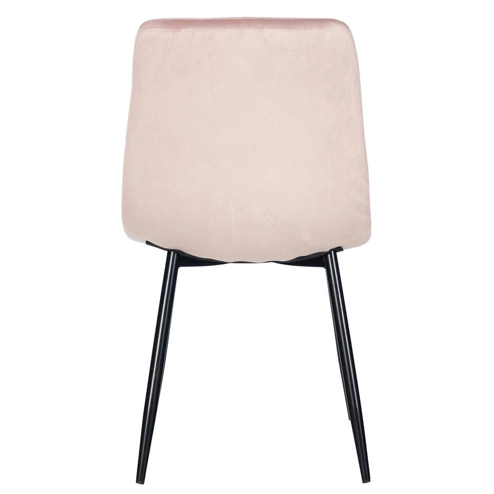 CLP Eetkamerstoel Antibes Fluweel Roze 6 CLP Eetkamerstoel Antibes Fluweel Roze - Afbeelding 4