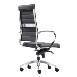 Bureaustoel Granada Zwart - 100% Leder -Leen Bakker Winkel 1000067072 0103