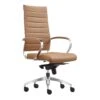 Bureaustoel Granada Cognac - 100% Leder -Leen Bakker Winkel 1000067074