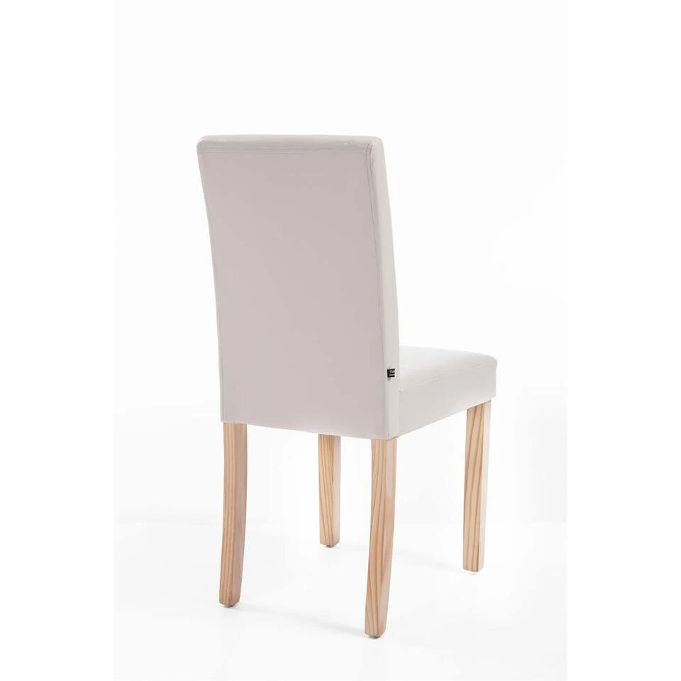 CLP Eetkamerstoel Ina Natura Frame Kunstleder Crème 5 CLP Eetkamerstoel Ina Natura Frame Kunstleder Crème - Afbeelding 3