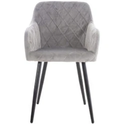 CLP Eetkamerstoel Shila Velvet Grijs -Leen Bakker Winkel 1000068172 0102