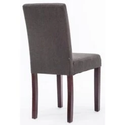 CLP Eetkamerstoel Ina Cappuccino Frame Stof Grijs -Leen Bakker Winkel 1000068178 0103