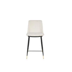 Giga Meubel Barstoel Stof Beige - Zithoogte 65cm - Stoel Lionel -Leen Bakker Winkel 1000069018 0101
