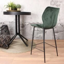 DS4U® Ruby Barkruk Velvet - Stof - Groen -Leen Bakker Winkel 1000069042 0103