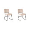 LABEL51 Eetkamerstoel Noah - Naturel - Ribcord - Set Van 2 -Leen Bakker Winkel 1000069219