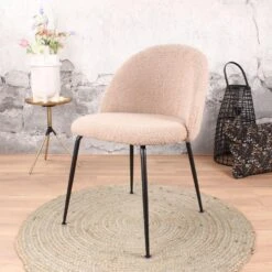 DS4U® Luuk Eetkamerstoel Teddy - Stof - Bruin 7 DS4U® Luuk Eetkamerstoel Teddy - Stof - Bruin -Leen Bakker Winkel 1000069460 0101