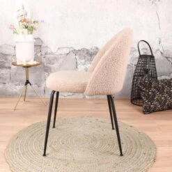 DS4U® Luuk Eetkamerstoel Teddy - Stof - Bruin 8 DS4U® Luuk Eetkamerstoel Teddy - Stof - Bruin -Leen Bakker Winkel 1000069460 0102