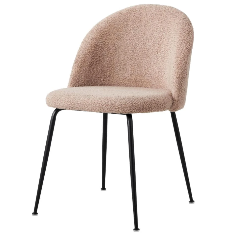 DS4U® Luuk Eetkamerstoel Teddy - Stof - Bruin 3 DS4U® Luuk Eetkamerstoel Teddy - Stof - Bruin