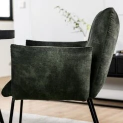 Rogier Armstoel Velvet - Stof - Groen -Leen Bakker Winkel 1000069471 0103