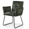 Rogier Armstoel Velvet - Stof - Groen