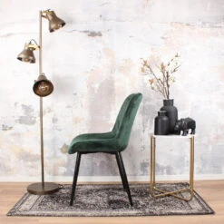 DS4U® Benito Eetkamerstoel 2.0 - Stof - Groen -Leen Bakker Winkel 1000069487 0102