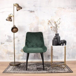 DS4U® Benito Eetkamerstoel 2.0 - Stof - Groen -Leen Bakker Winkel 1000069487 0103