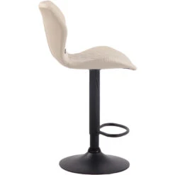 CLP Barkruk Cork Zwart Frame Kunstleder Crème -Leen Bakker Winkel 1000070980 0102