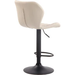 CLP Barkruk Cork Zwart Frame Kunstleder Crème -Leen Bakker Winkel 1000070980 0103