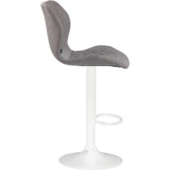 CLP Barkruk Cork Wit Frame Stof Zilverkleurig -Leen Bakker Winkel 1000071010 0102