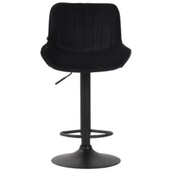 CLP Barkruk Lentini Zwart Frame Fluweel Zwart 7 CLP Barkruk Lentini Zwart Frame Fluweel Zwart -Leen Bakker Winkel 1000071015 0101