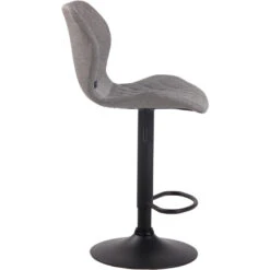 CLP Barkruk Cork Zwart Frame Stof Zilverkleurig -Leen Bakker Winkel 1000071038 0102