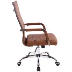 Clp Bureaustoel Amadora Kunstleer Lichtbruin -Leen Bakker Winkel 1000071083 0102