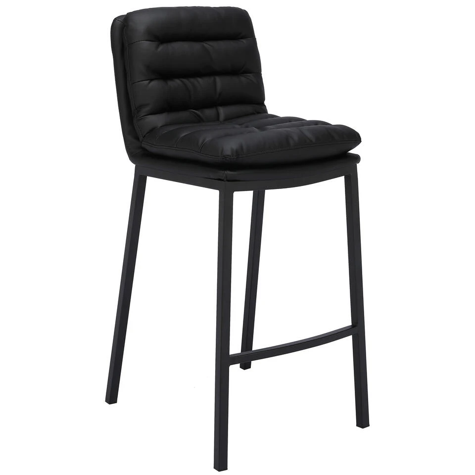 CLP Barkruk Dundalk Frame Zwart Kunstleder Zwart 3 CLP Barkruk Dundalk Frame Zwart Kunstleder Zwart