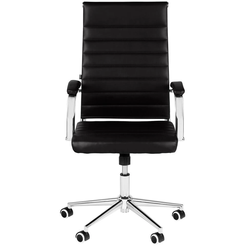 CLP Bureaustoel Mollis Kunstleer Zwart 4 CLP Bureaustoel Mollis Kunstleer Zwart - Afbeelding 2