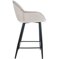 CLP Barkruk Gibson Fluweel Zilverkleurig -Leen Bakker Winkel 1000072714 0102