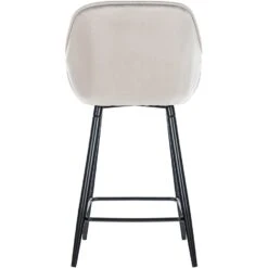 CLP Barkruk Gibson Fluweel Zilverkleurig -Leen Bakker Winkel 1000072714 0103