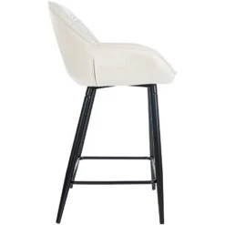 CLP Barkruk Gibson Fluweel Crème -Leen Bakker Winkel 1000072718 0102