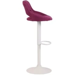 CLP Barkruk Milet Frame Wit Stof Paars -Leen Bakker Winkel 1000073441 0102