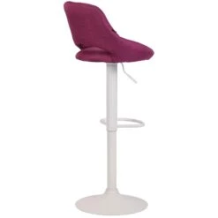 CLP Barkruk Milet Frame Wit Stof Paars -Leen Bakker Winkel 1000073441 0103