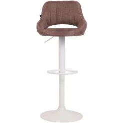 CLP Barkruk Milet Frame Wit Stof Bruin -Leen Bakker Winkel 1000073450 0101