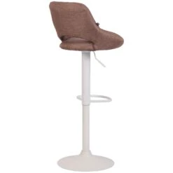 CLP Barkruk Milet Frame Wit Stof Bruin -Leen Bakker Winkel 1000073450 0103