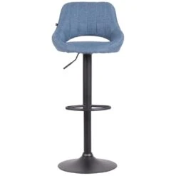 CLP Barkruk Milet Frame Zwart Stof Blauw -Leen Bakker Winkel 1000073451 0101