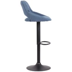 CLP Barkruk Milet Frame Zwart Stof Blauw -Leen Bakker Winkel 1000073451 0102