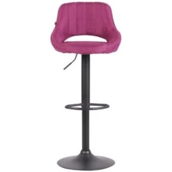 CLP Barkruk Milet Frame Zwart Stof Paars -Leen Bakker Winkel 1000073455 0101