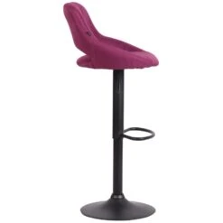 CLP Barkruk Milet Frame Zwart Stof Paars -Leen Bakker Winkel 1000073455 0102