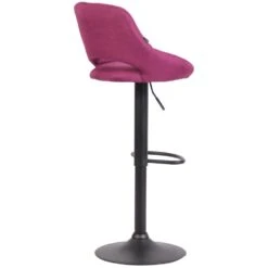 CLP Barkruk Milet Frame Zwart Stof Paars -Leen Bakker Winkel 1000073455 0103