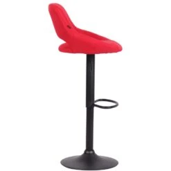 CLP Barkruk Milet Frame Zwart Stof Rood -Leen Bakker Winkel 1000073466 0102