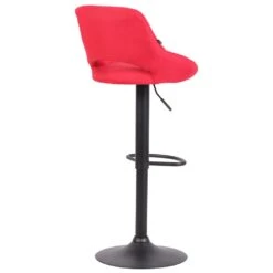 CLP Barkruk Milet Frame Zwart Stof Rood -Leen Bakker Winkel 1000073466 0103