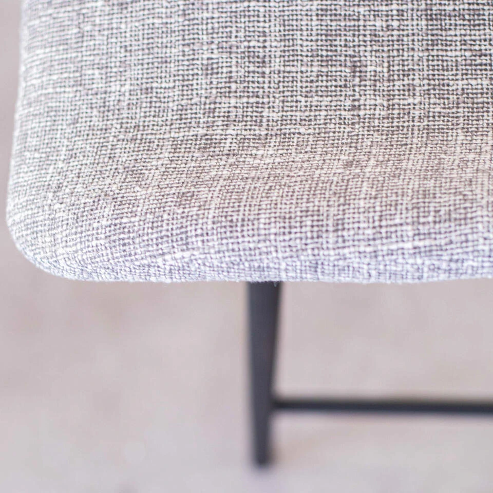 Barkruk Beau Chenille Licht Grijs - Zithoogte 67 Cm - Stof - Grijs 6 Barkruk Beau Chenille Licht Grijs - Zithoogte 67 Cm - Stof - Grijs - Afbeelding 4